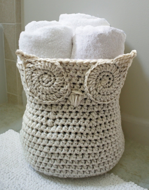 Crochet Owl Basket