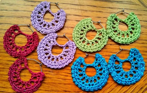 Simple Summertime Crochet Earrings