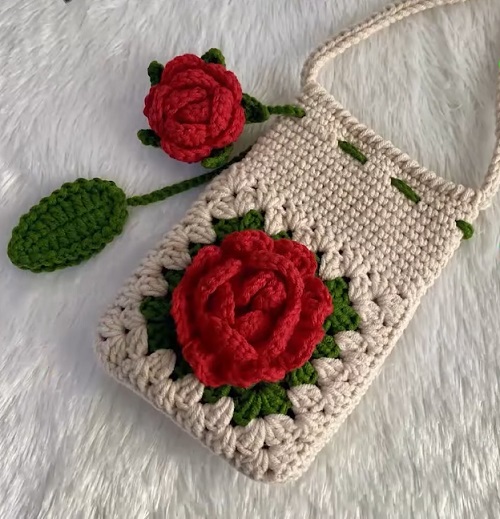 DIY Crochet Mobile Phone Bag Ideas 2