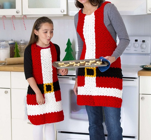 Easy Christmas Apron Crochet Patterns for women
