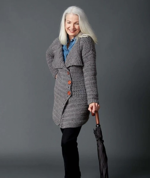 Big Collar Crochet Coat Pattern