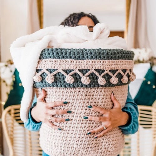 Easy Crochet Round Basket Ideas
