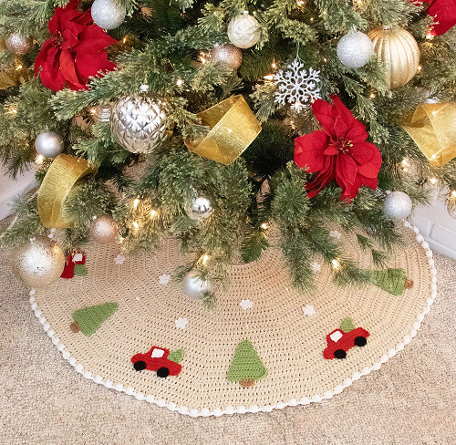 Crochet Red Truck Tree Skirt