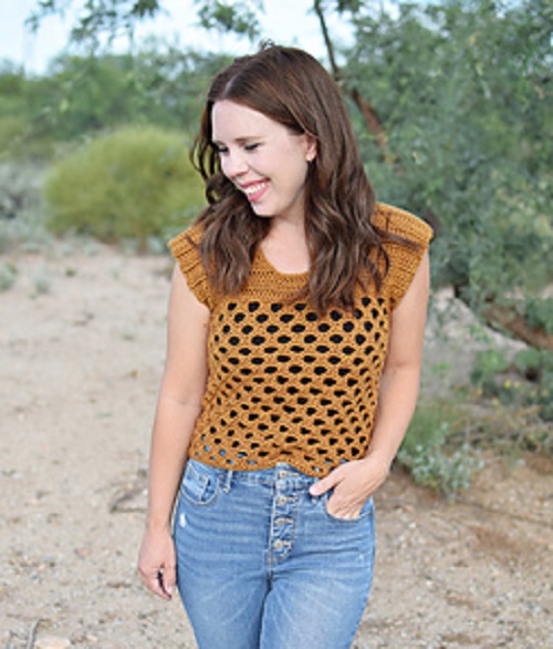 Crochet Mesh Top 7