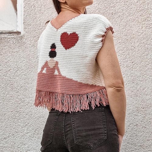 crochet amour top