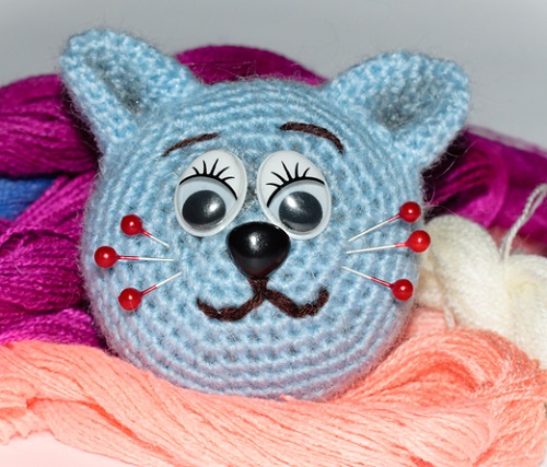 Crochet Cat Pin Cushion