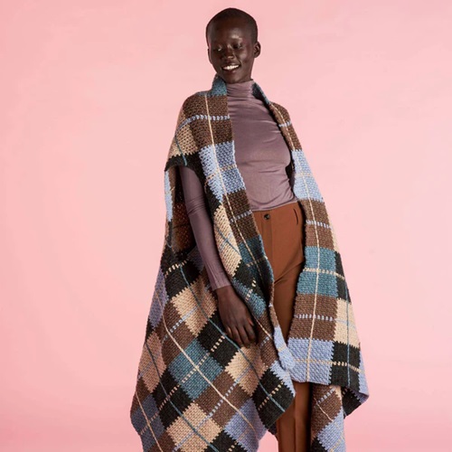 Crochet Blanket Dressing Plaid Shawl Vest