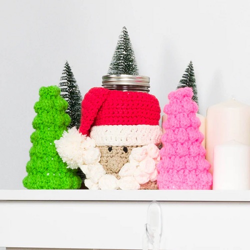 Easy and Cute Jar Cover Free Crochet 2
