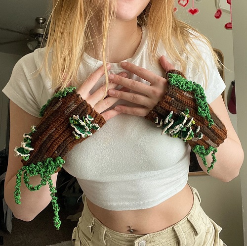 Forest Hand-Warmers Crochet