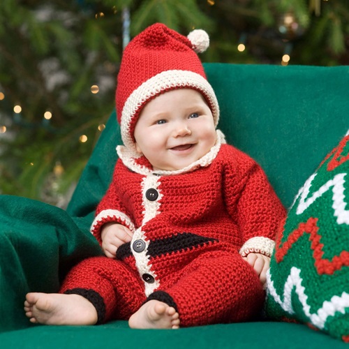 Crochet Infant Santa Suit & Hat Pattern