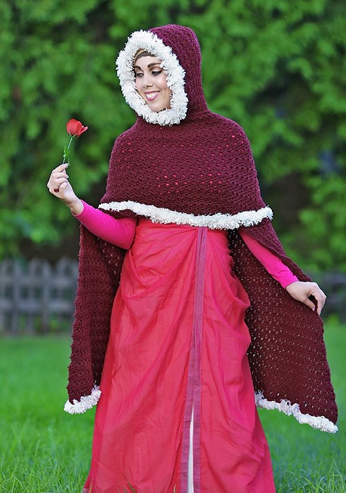 Crochet Hooded Cape Free Patterns 2