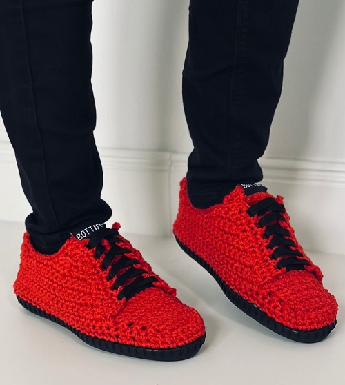 Trendy Crochet Men Sneakers