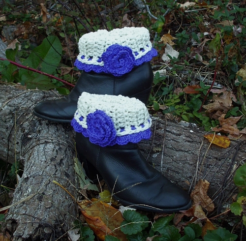 Crochet Floral Boot Cuff Pattern