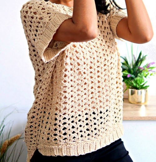topcrochet summer tunic free pattern