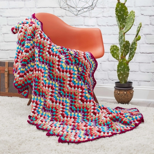 Crochet Throw-back Granny Chevron Pattern