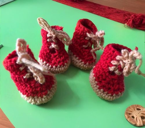 crochet small dog shoes