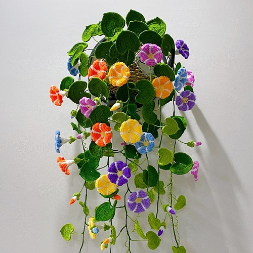Crochet Hanging Morning Glory