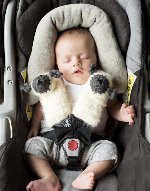 Lamb Baby Car Seat Strap Covers
