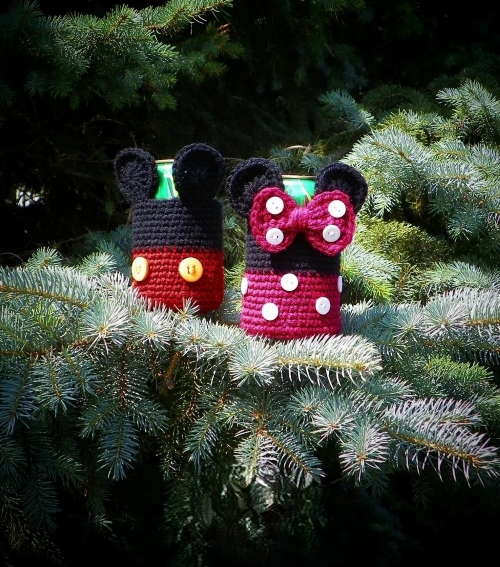 Mickey and Minnie Mouse Inspired Can Cozy