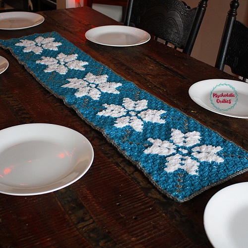 Winter C2C Table Runner Crochet Pattern