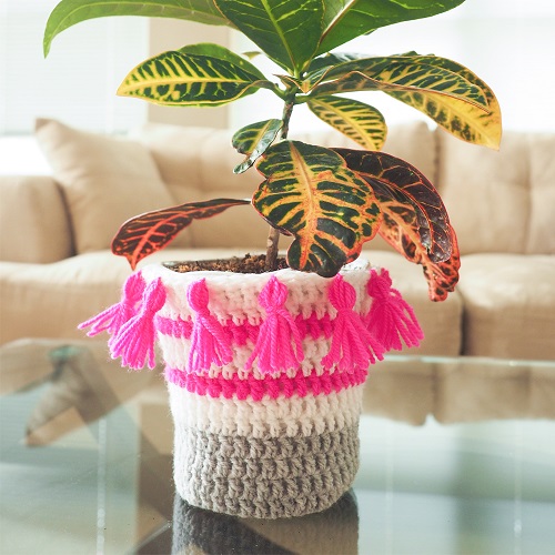 Fringed Plant Pot Cover