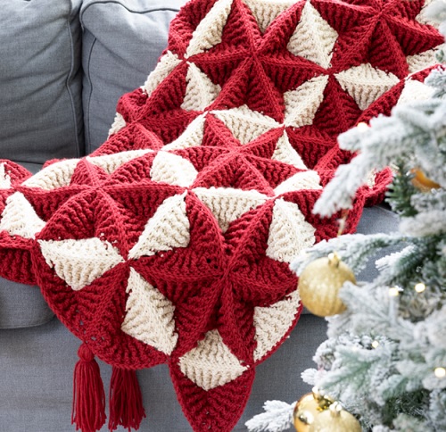 Crochet 3D Star Blanket