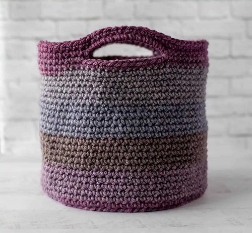 Crochet Basket Tote