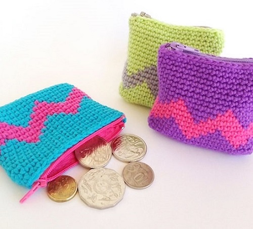 Easy and Cute Crochet Coin Purse Patterns 5