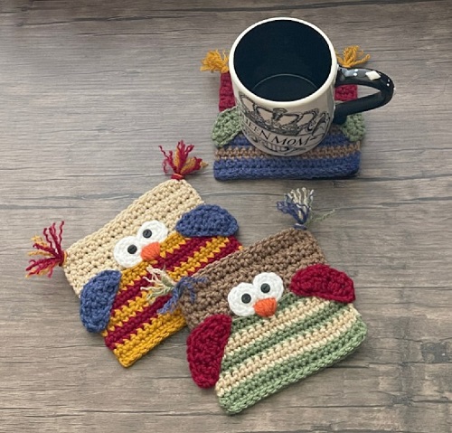 owl mug rug