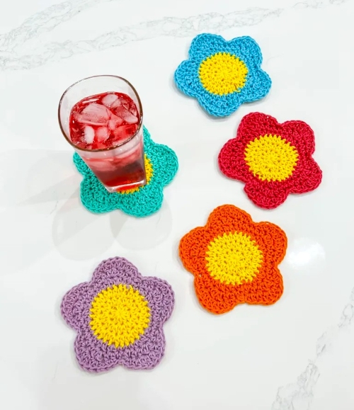 Easy Daisy Flower Coaster