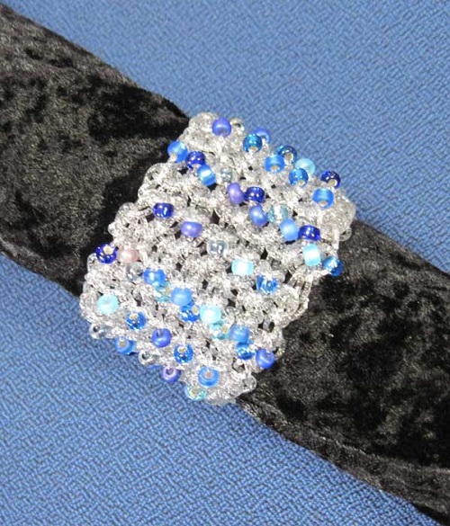 Glittery Beaded Cuff Crochet Pattern