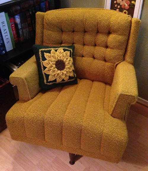 Sunflower Pillow Crochet Patterns 3