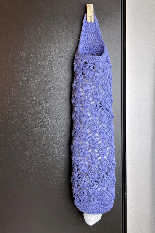 Puff Stitch Crochet Plastic Bag Holder