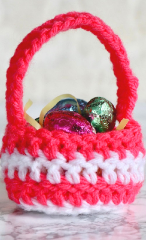 crochet easter basket