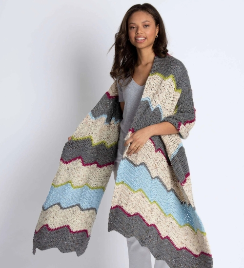 Zig Zags Crochet Shawl Pattern