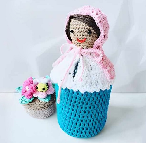 diy crochet doll model piggy bank