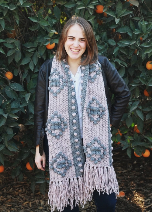 Oversized Crochet Blanket Scarf