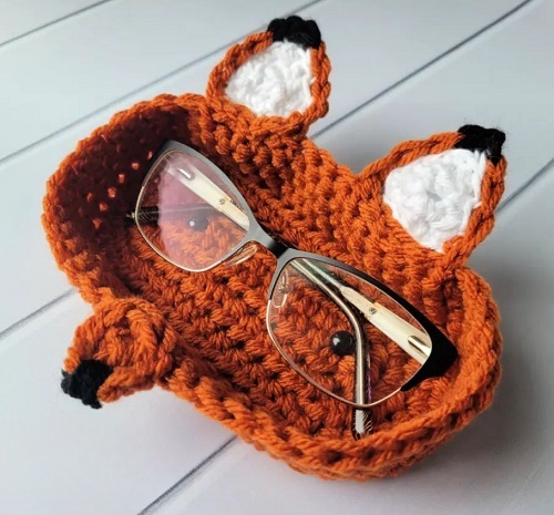 Crochet Glasses Fox Case Holder