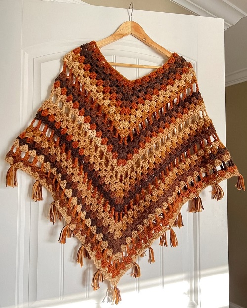 Crochet Fall Poncho Free Patterns 27
