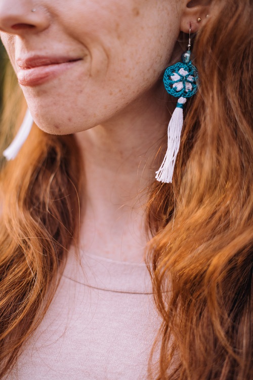 Crochet Floral Earring Patterns 2