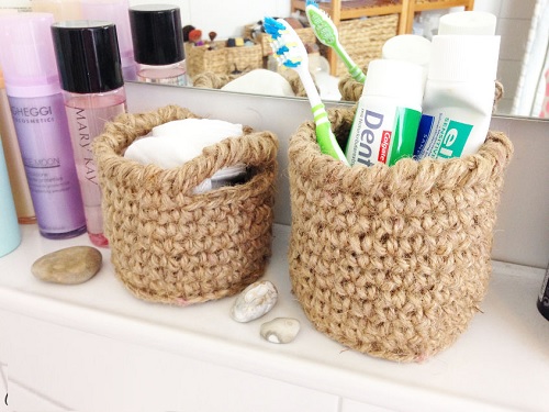 crochet a round basket