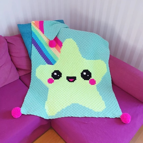 Kawaii Shooting Star - Blanket