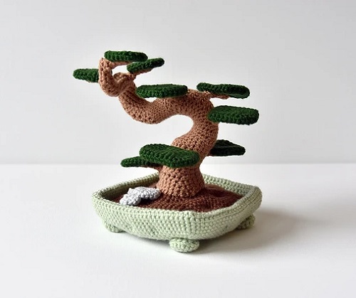Tiny Crocheted Bonsai Tree