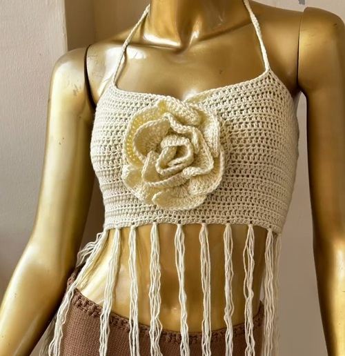 Crochet Floral Bralette Free Patterns