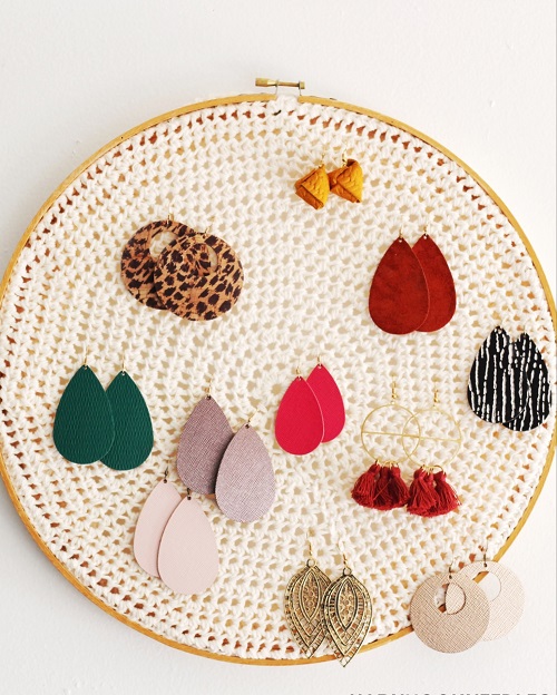 Crochet Earring Holder
