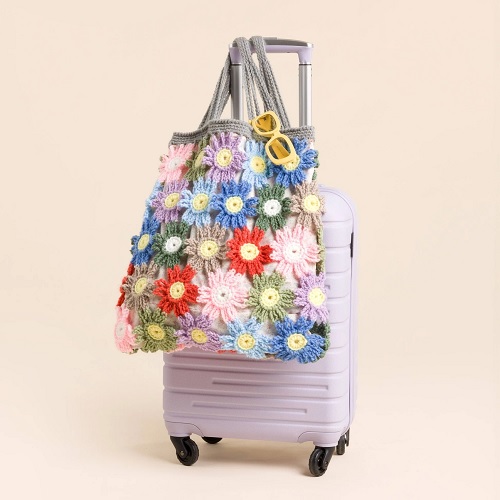 Crochet Pastel Flower Bag