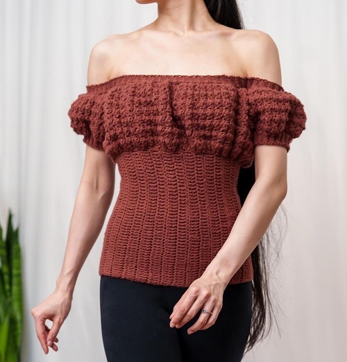 Off the Shoulder Puff Sleeve Top