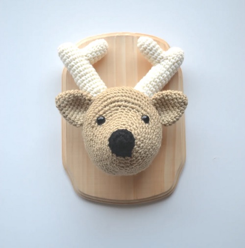 Crochet Animal Heads Wall Display Free Patterns 2