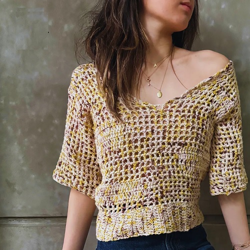 Easy Summer Mesh Crochet Top