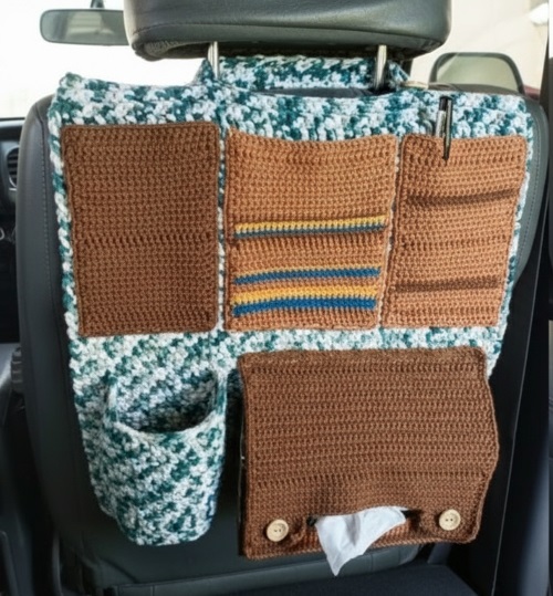 Crochet Car Backseat Organizer